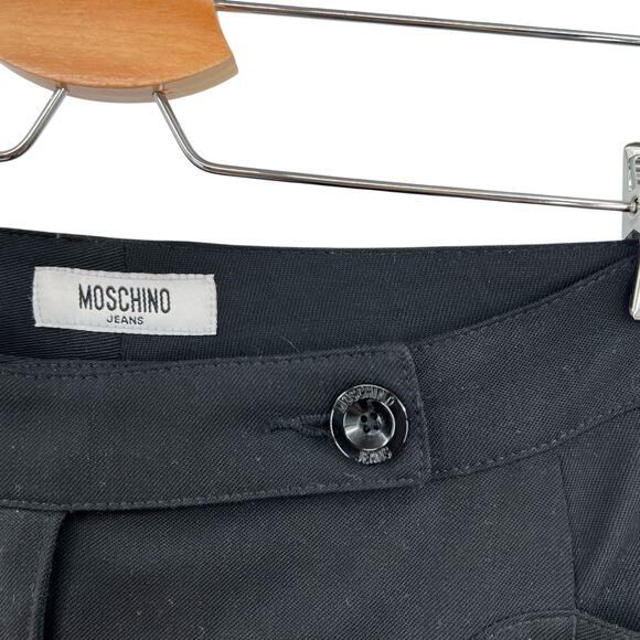Moschino Jeans‎ Donna Dress Pants Trousers Double Button Waist Black Size US 4 - Picture 7 of 15